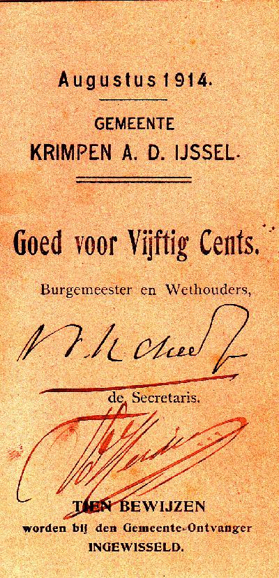 Beschrijving voorzijde: 2 x HANDTEKENING AUG.